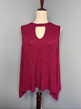 Jennifer Lopez Women’s Ribbed Sleeveless Keyhole Tank Sz XL